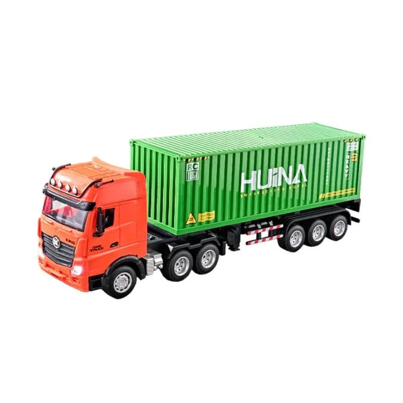 Huina 1317 1:18 Scale 9-Channel RC Container Truck – Realistic Trailer Hauler with LED Lights & Sound